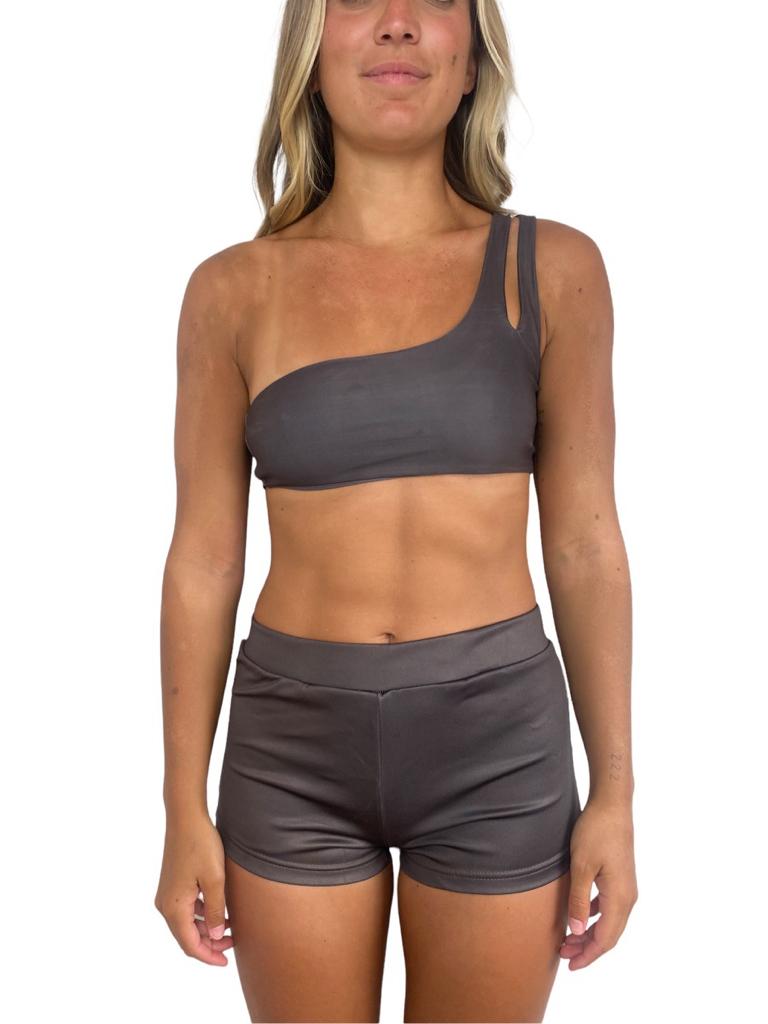 Dark Chocolate One Strap Top