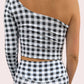 Checker Yoga Top