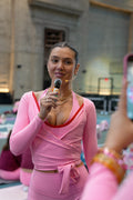 Active Pink Wrap Top