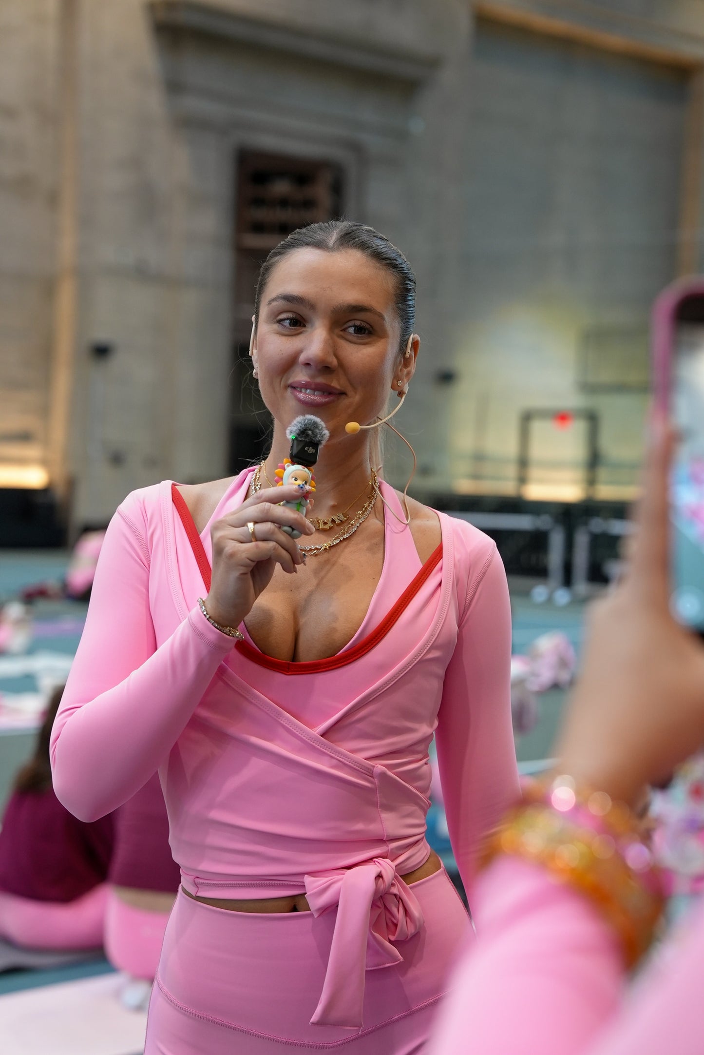 Active Pink Wrap Top