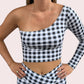 Checker Yoga Top